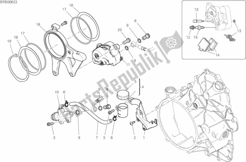 Toutes les pièces pour le Système De Freinage Arrière du Ducati Superbike Panigale V4 R 998 2019